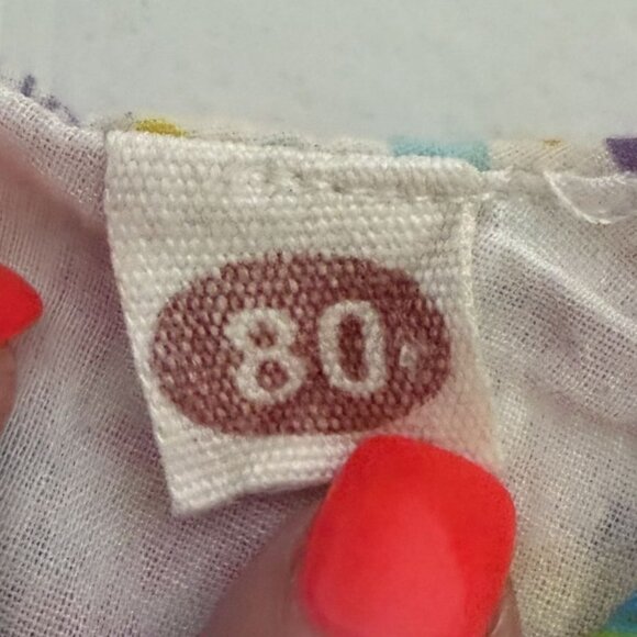 Baby Girls Floral Easter Bunny Dress Ruffled Sleeves Back Bow Ties 80cm 12-18M - Picture 7 of 9